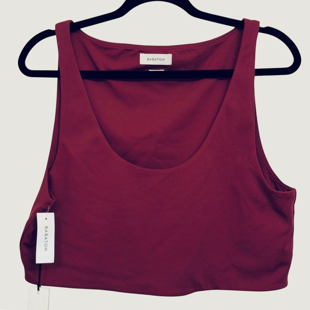 154 | NWT Babaton‎ Contour Scoopneck Cropped Tank Top Grapevine Women 2XL